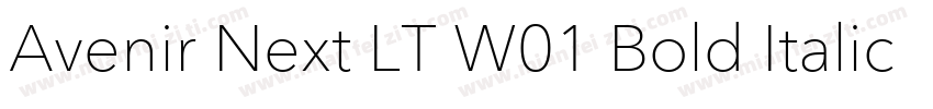 Avenir Next LT W01 Bold Italic字体转换